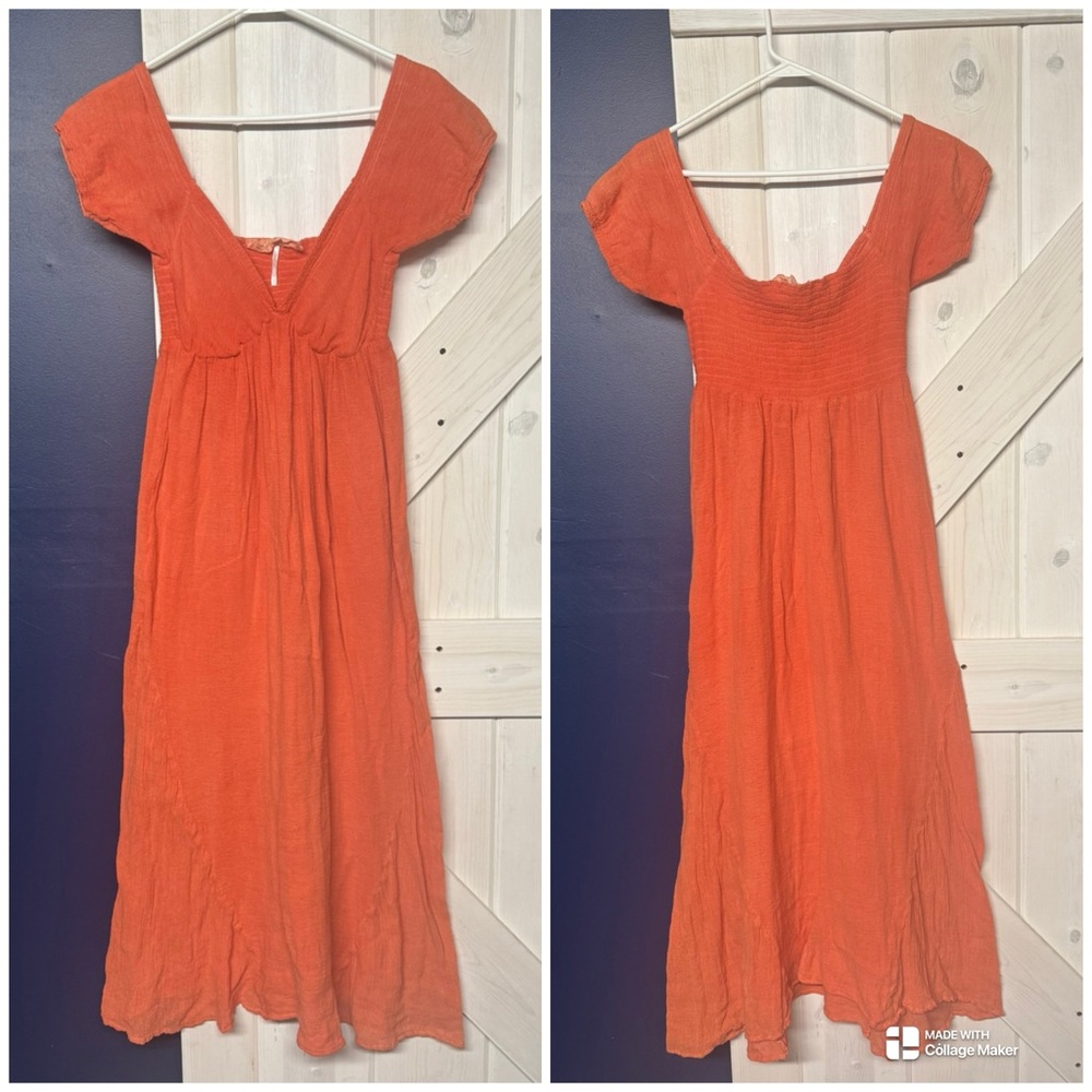 Jen’s Pirate Booty x Free People Gauzy Maxi Dress Peach Size XS
